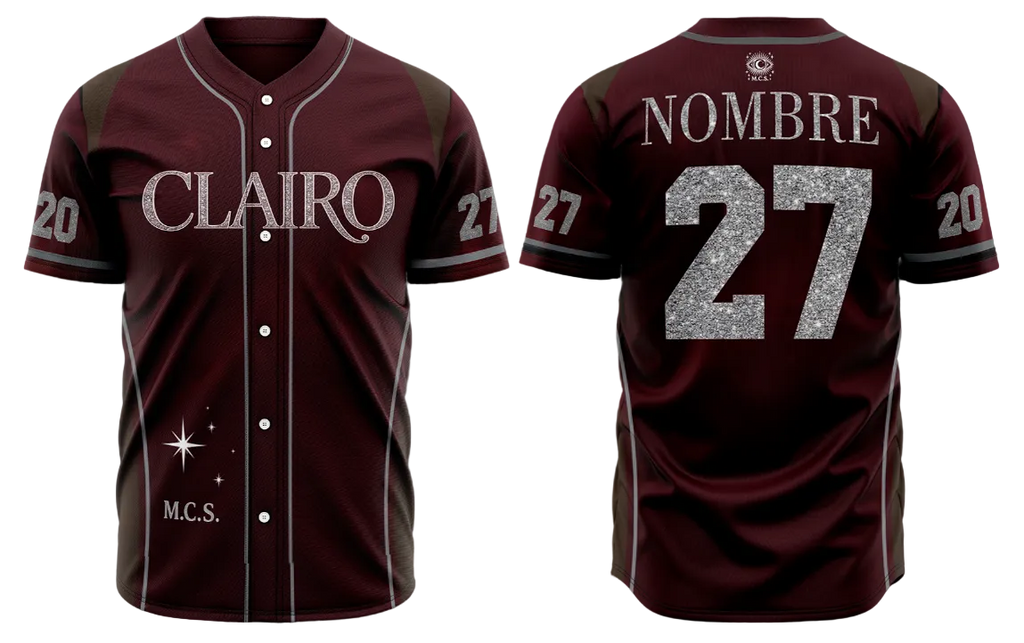 Esc. Manuel Cervantes 2027 Clairo Burgundy Football Jersey