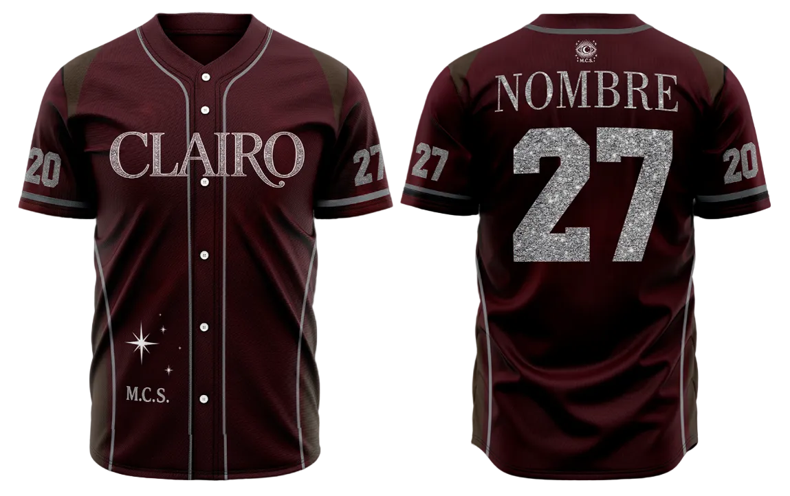 Esc. Manuel Cervantes 2027 Clairo Burgundy Football Jersey